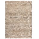 Xanadu area rug in Earthstone showcasing its carved tribal geometric diamond pattern in deep warm earthy tones.