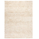 Xanadu area rug in Parchment with tribal geometric diamond pattern in cream and natural beige tones.