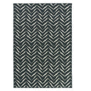 Zagzi Black Rug in herringbone pattern