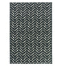 Zagzi Black Rug in herringbone pattern