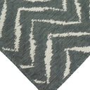 Zagzi Grey Rug pattern showcasing contemporary herringbone motif