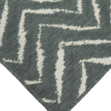 Zagzi Grey Rug pattern showcasing contemporary herringbone motif