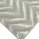 Zagzi Pewter Rug showcasing contemporary herringbone motif
