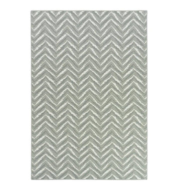 Zagzi Pewter Rug in herringbone pattern