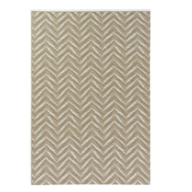 Zagzi Sand Rug in herringbone pattern