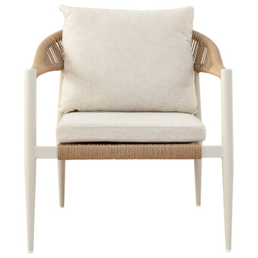 Close-up of Zion Balcony Set Shell rattan chair