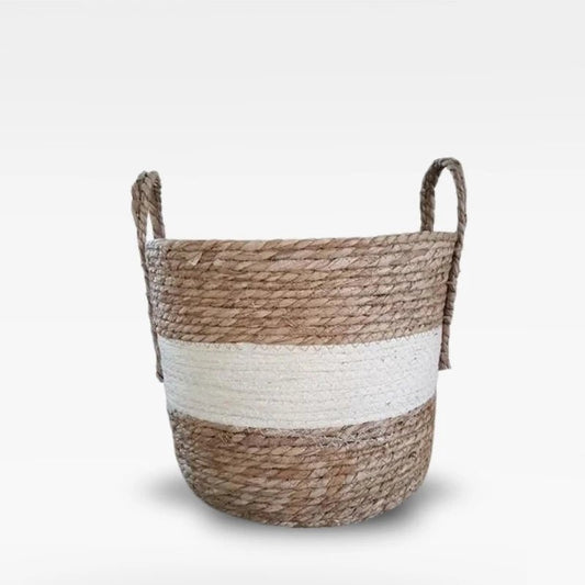 Two toned Basket with handles