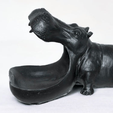 Black Hungry Hippo Decorative Bowl  made from resin