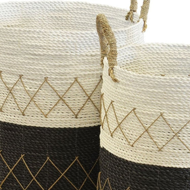 Black and White Basket Set Of 2