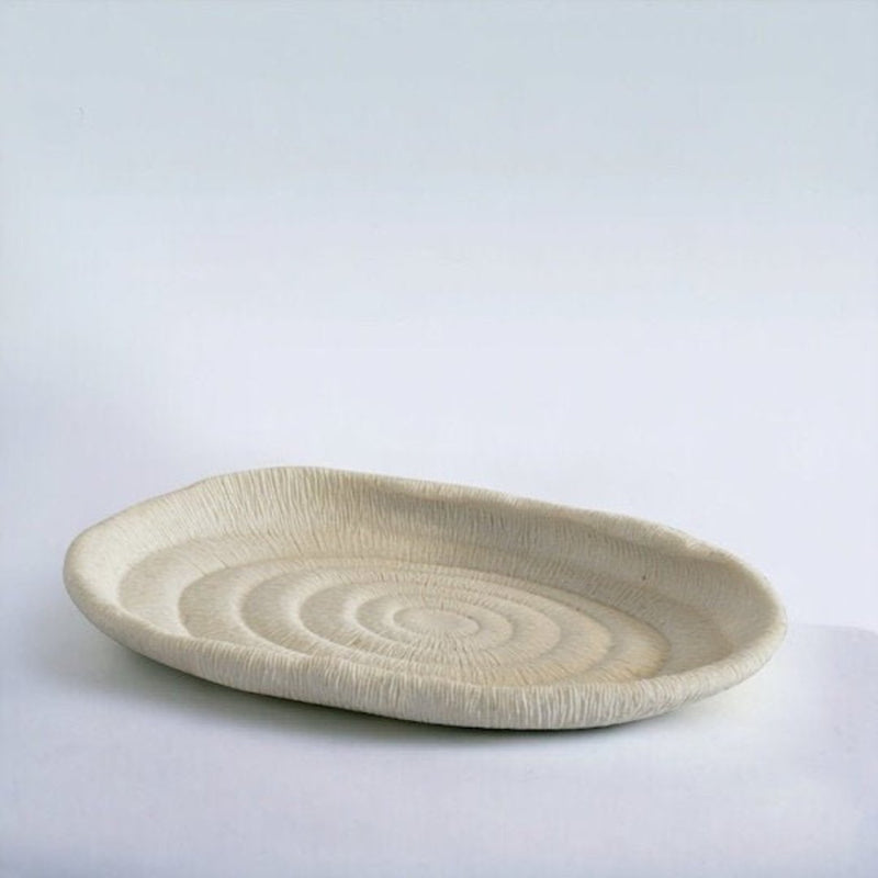 White Coral Oval Tray