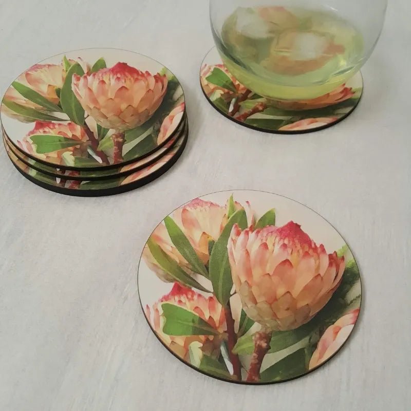 Coasters Set of 6 Protea Robijn