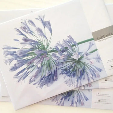 paper placemats with Agapanthus Design in pack of 24 for dining