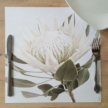 Disposable Paper Placemats King Protea Design Pack of 25