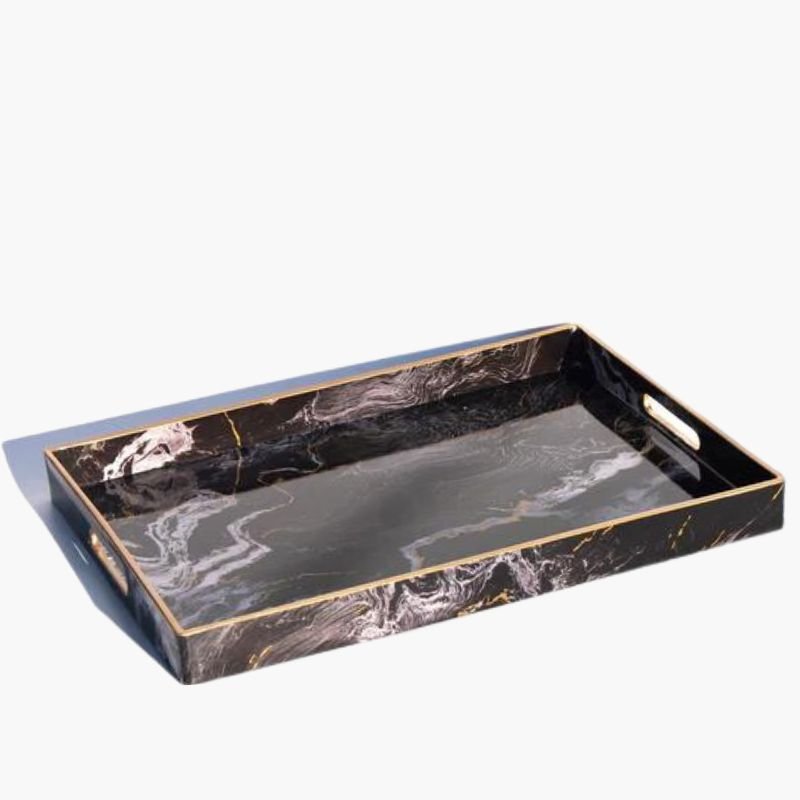 Marble Effect Rectangular Tray – Woodka Interiors